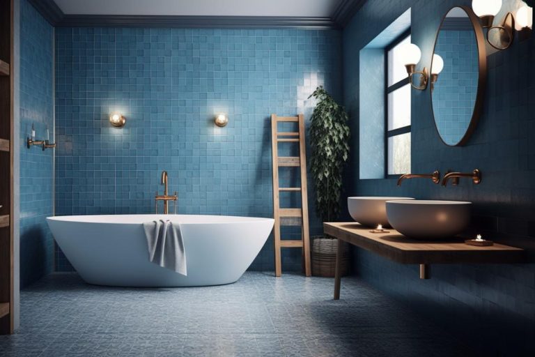 bleu couleur renovation salle bain