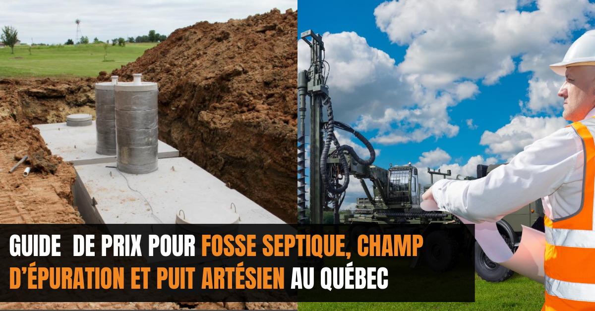 guide de prix fosse septique champ epuration puit artesien